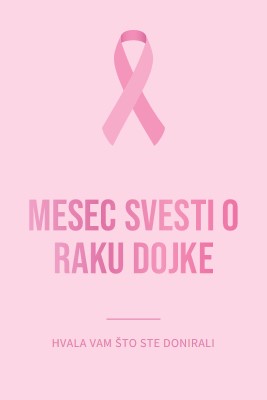 Mesec svesti o raku dojke pink modern-simple