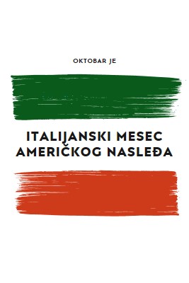 Proslava italijanskog američkog nasleđa white modern-bold