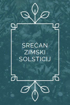 Zimsko solsticijsko letnje dane green modern-simple