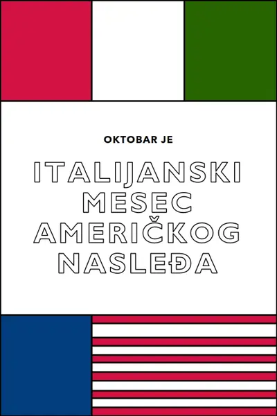 Mesec italijanskog američkog nasleđa white vintage-retro
