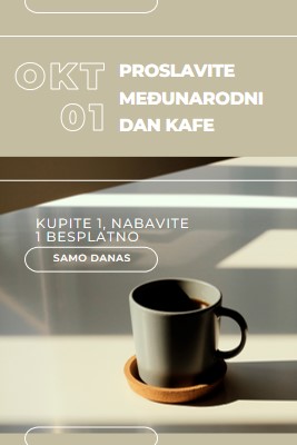 Proslavite međunarodni dan kafe brown modern-geometric-&-linear