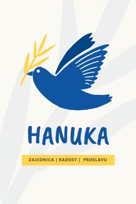 Želje za Hanuku white organic-simple