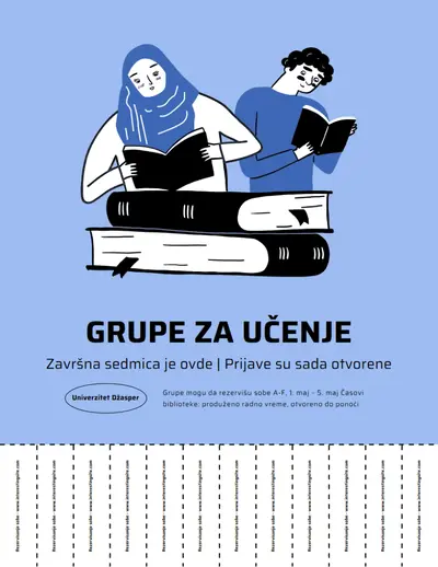 Cepanje obrazovnog letka purple simple,illustrative,tear-off,flat-graphic