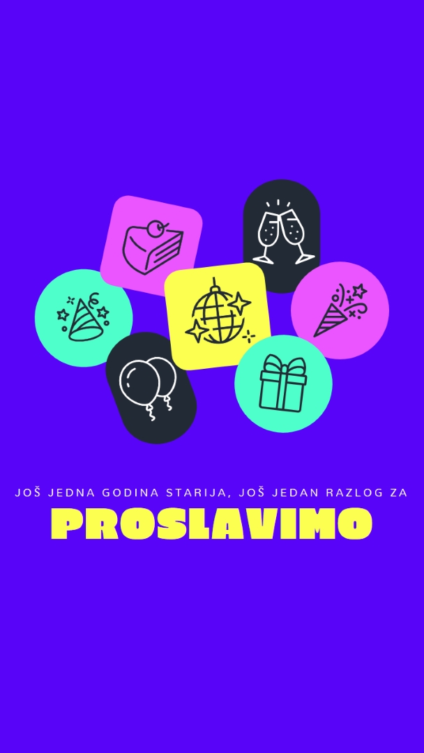 Za joљ jedan roрendan! blue bold,bright,geometric