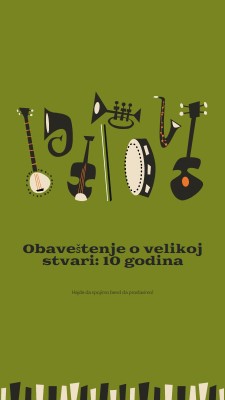 Obaveštenje o velikoj stvari green retro,graphic,music