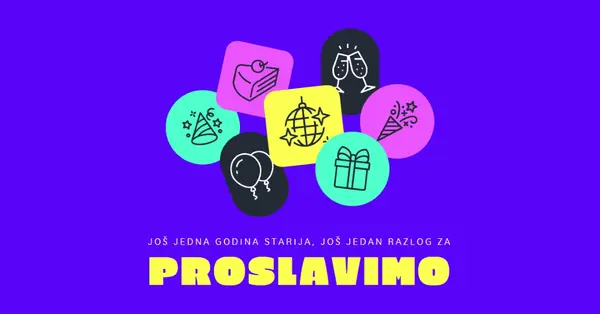 Za joљ jedan roрendan! blue bold,bright,geometric