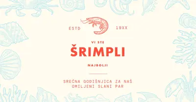 Jednostavno najbolji škampi gray bold,retro,maritime