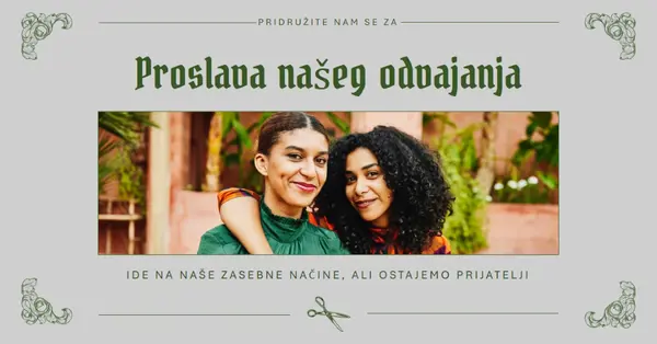 Proslavljamo naš razvod gray vintage,illustration