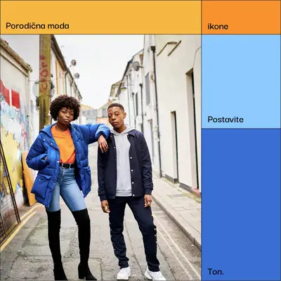 Porodične modne ikone blue modern,color-block