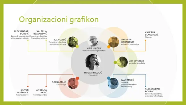 Organizacioni grafikon tima modern simple