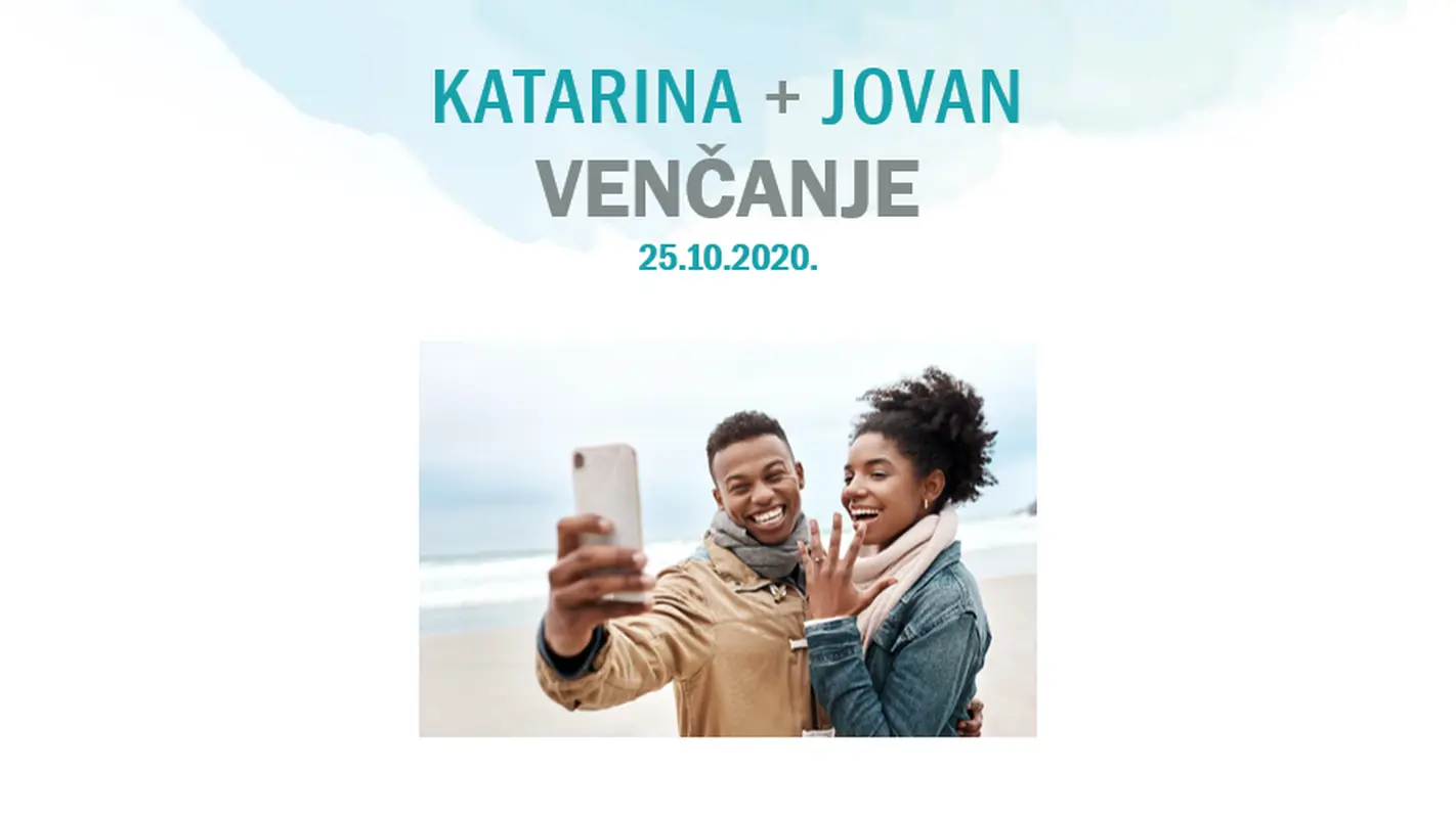 Foto-album sa venčanja sa vodenim bojama