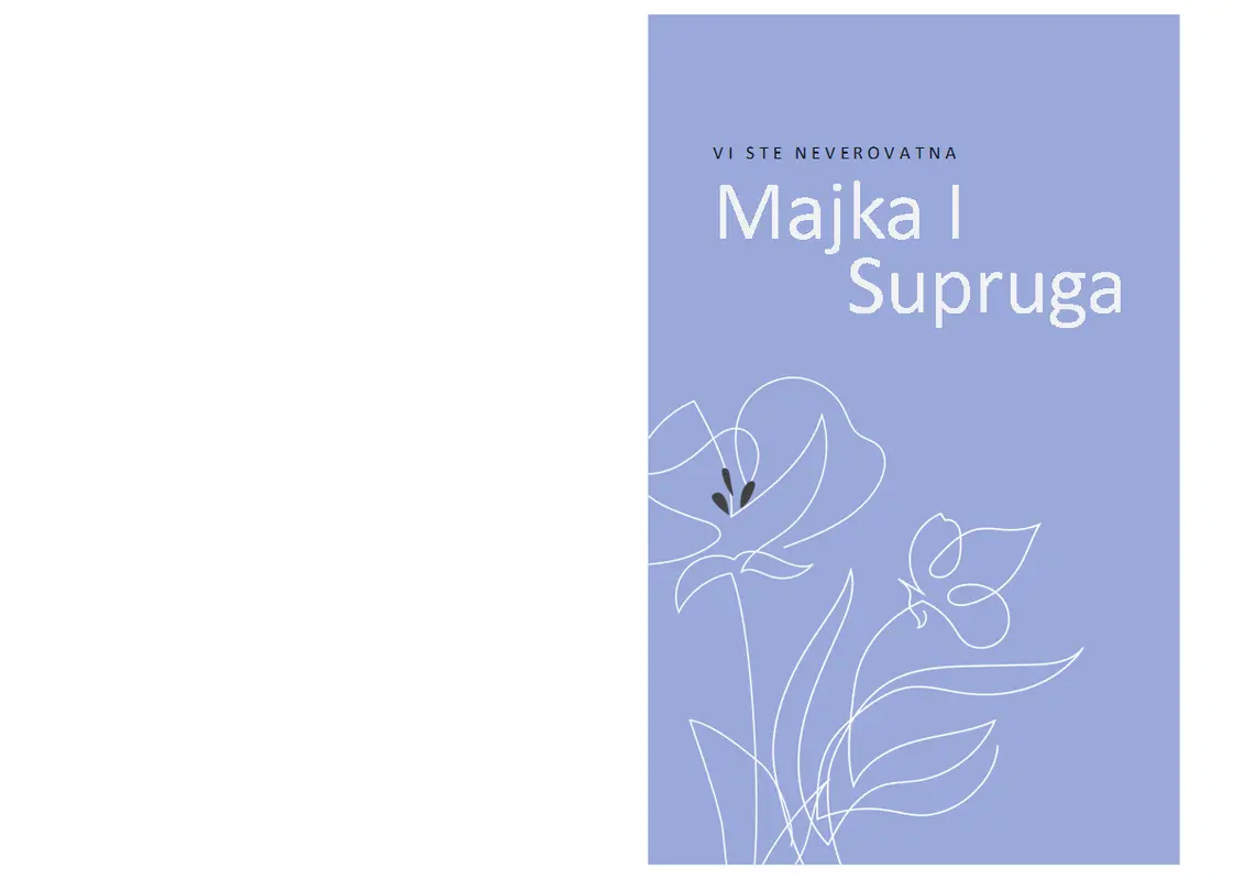 Sjajna čestitka za Dan majki organic-simple