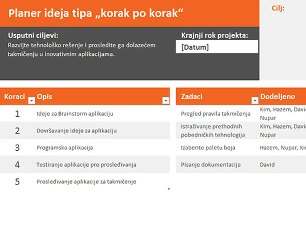 Planer ideja modern simple