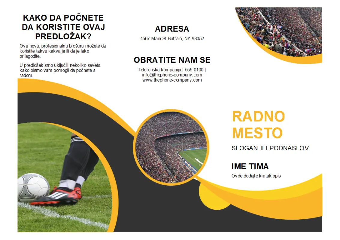 Sportska brošura yellow modern-simple
