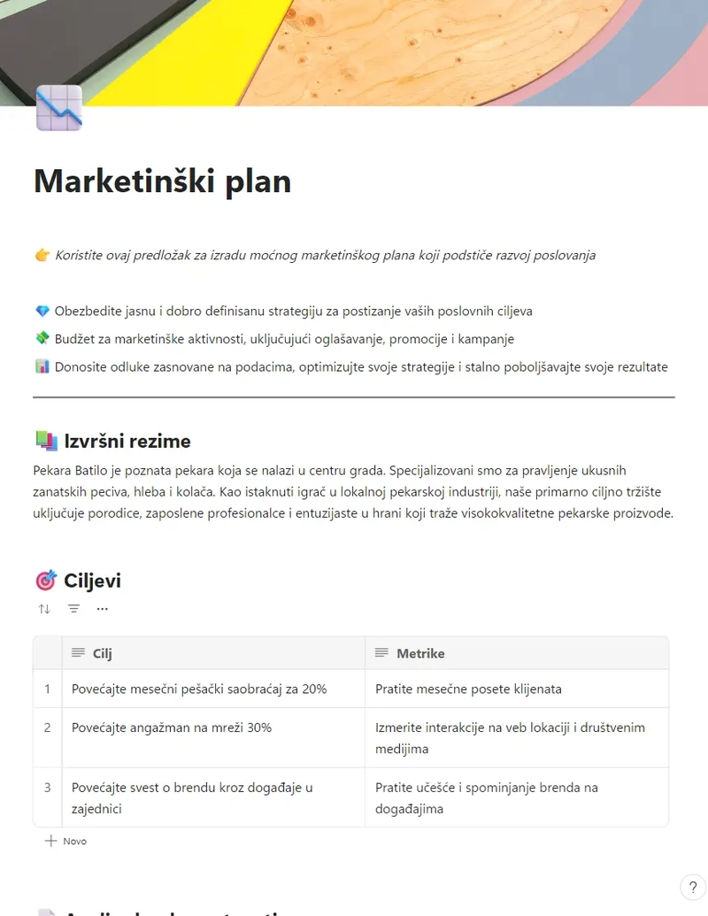 Marketinški plan