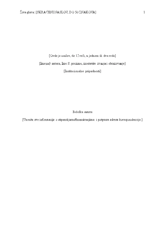 Izveštaj APA stila (6. izdanje) modern simple