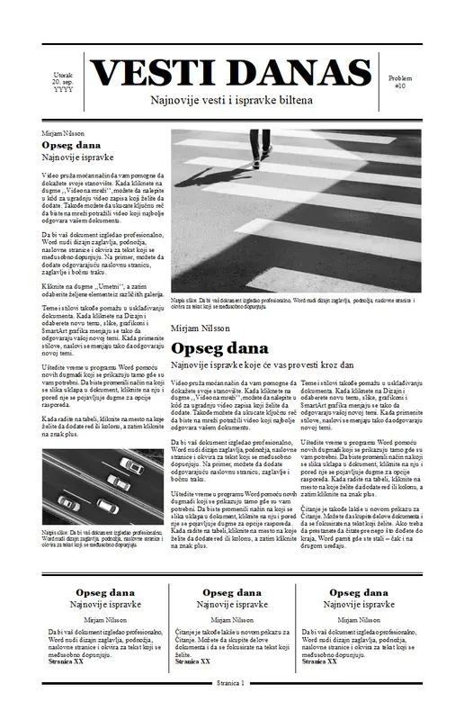 Tradicionalne novine modern simple