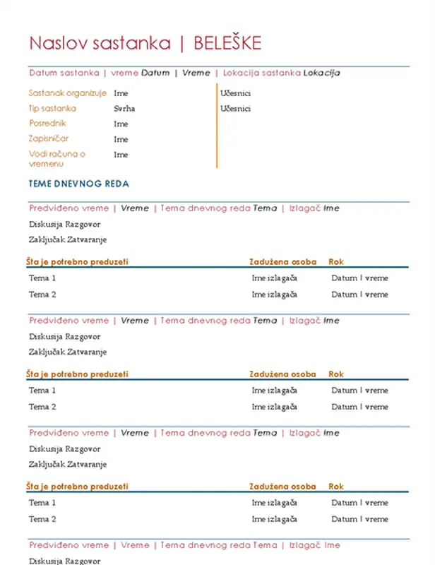 Zapisnik sa sastanka