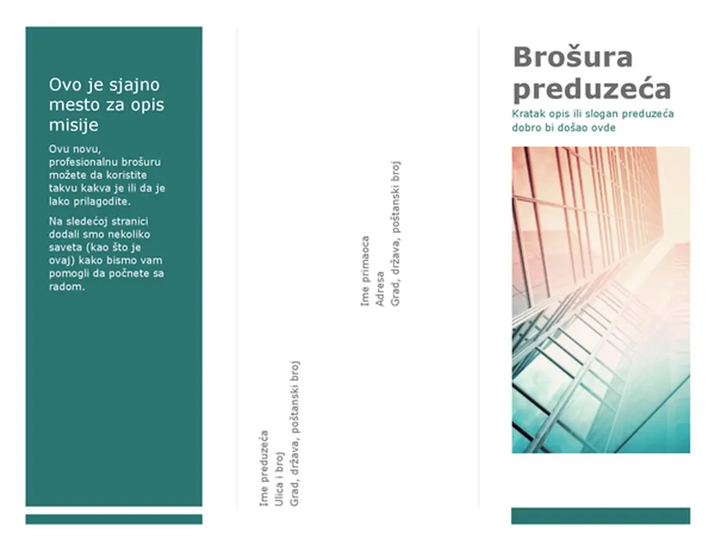 Trodelna brošura (plava)