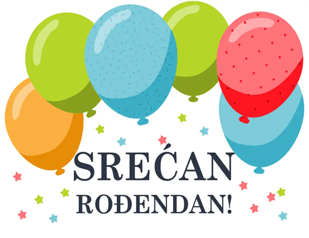 Rođendanska čestitka sa balončićima