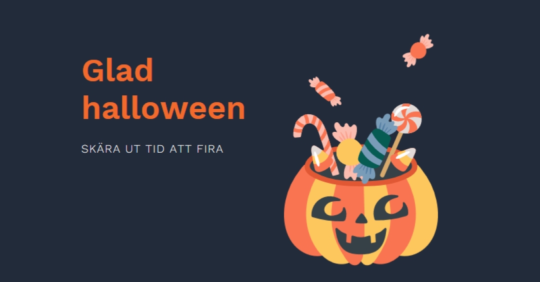 Ha en söt Halloween black whimsical-line