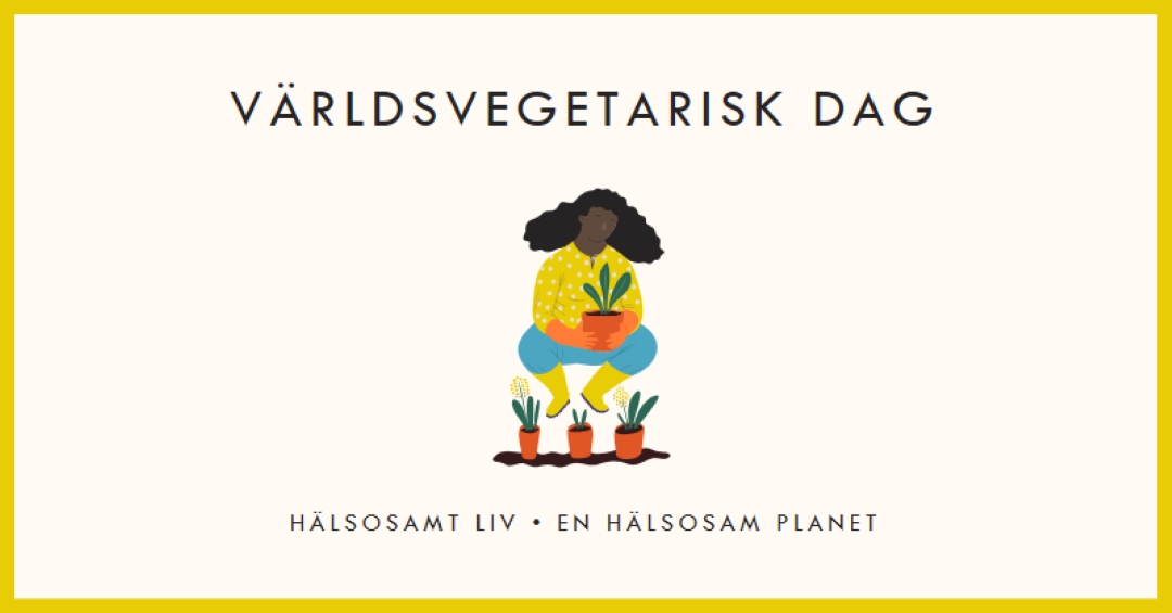 Det är världsvegetarisk dag white modern-simple