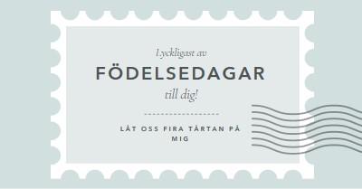 Underbar födelsedag blue modern-simple