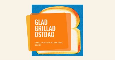 Glad grillad ostdag orange modern-bold