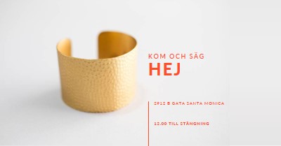 Kom och säg hej white modern-bold