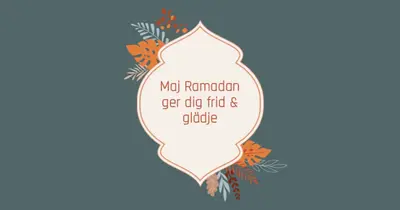 Frid och glädje för Ramadan gray organic-boho