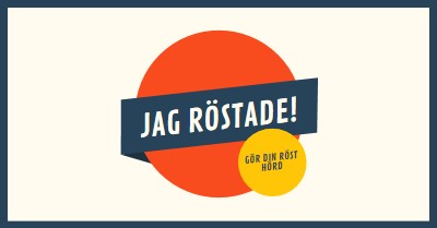 Jag röstade! red vintage-retro