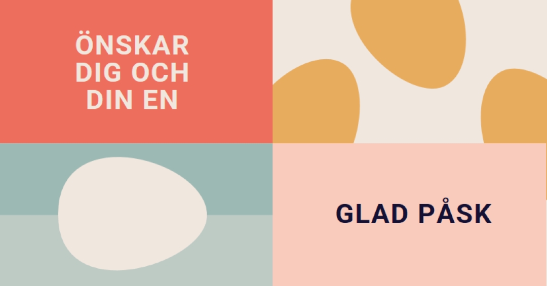 Glad påsk till dig och din orange modern-color-block