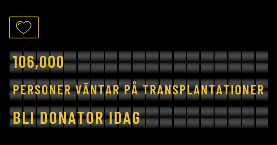 Bli organdonator idag black modern-bold
