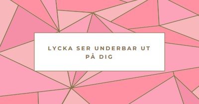 Lyckliga returer pink modern-simple