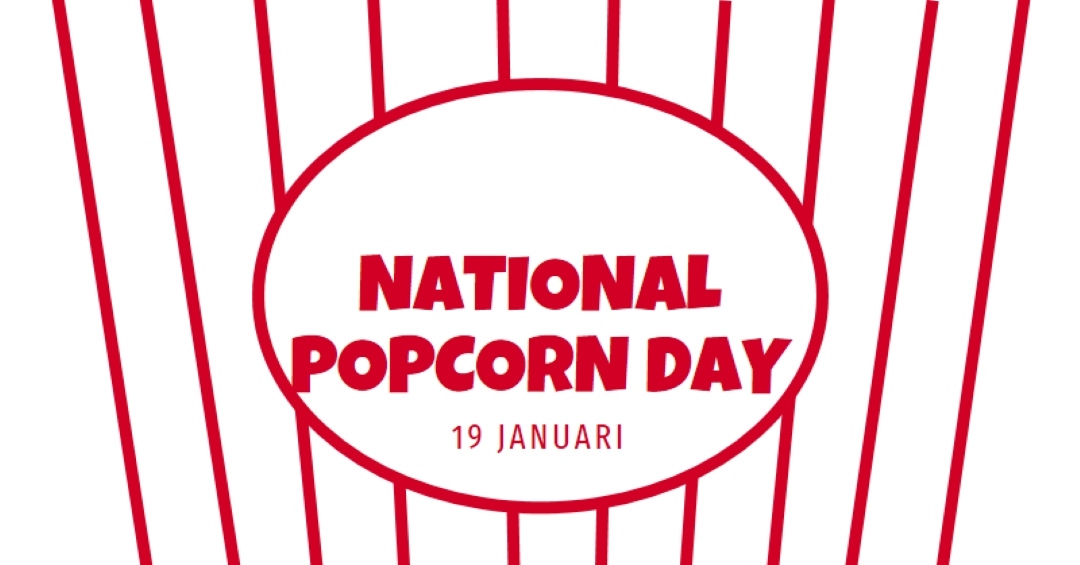National Popcorn Day white whimsical-line
