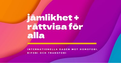 Hedra internationella dagen mot homofobi purple modern-bold