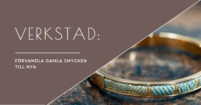 Smycken verkstad brown organic-simple