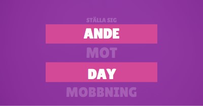 Stå upp mot mobbning purple modern-bold