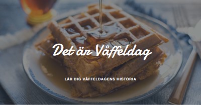 Det är Våffeldag blue modern-simple