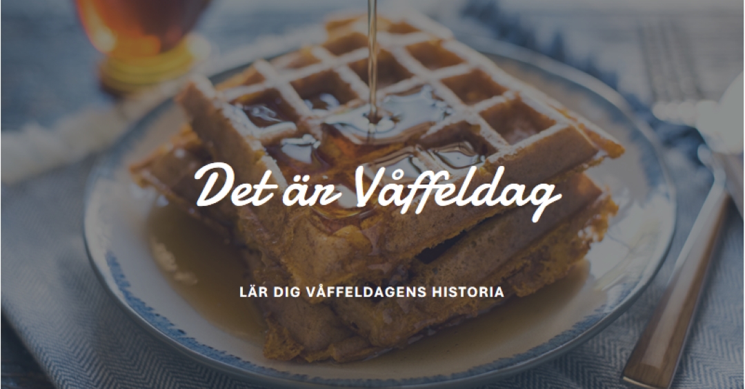 Det är Våffeldag blue modern-simple