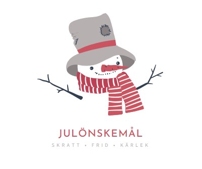 Julönskemål white modern-simple