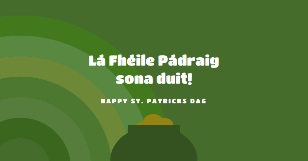 Happy St. Patricks dag green vintage-retro