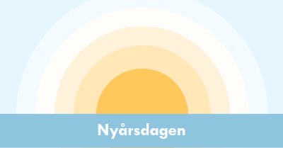 Nyårssol blue modern-simple