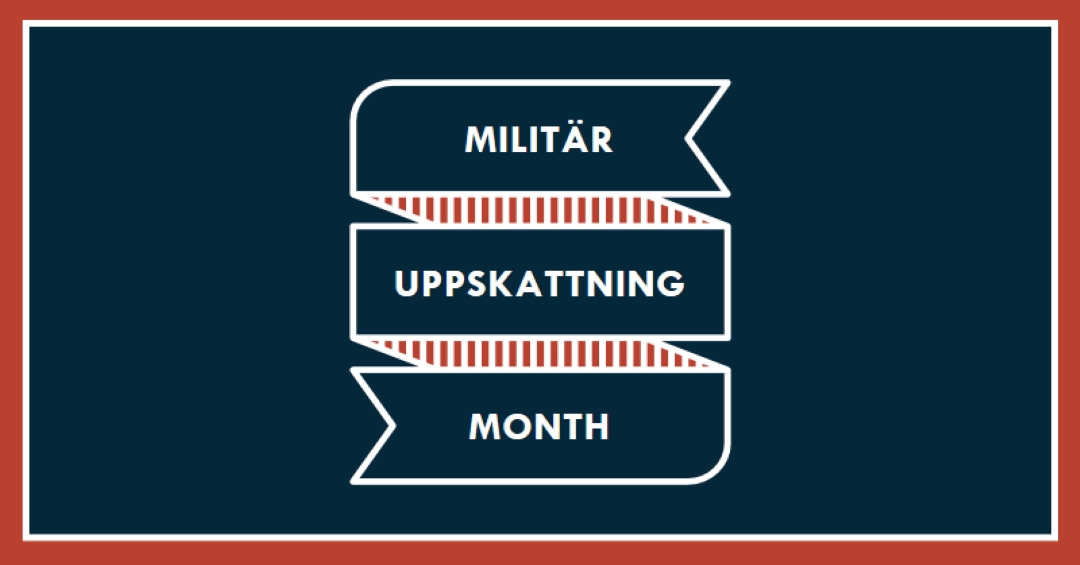 Fira militär uppskattningsmånad blue modern-simple