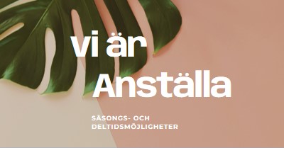 Vi anställer säsongsarbetare pink modern-simple