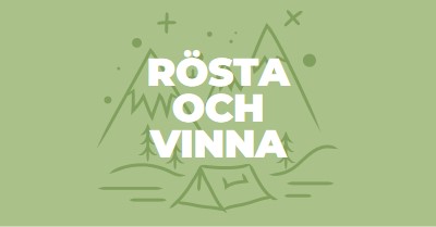 Rösta och vinna green whimsical-line