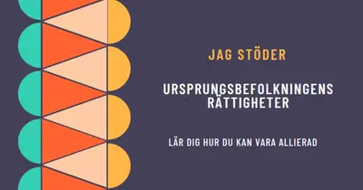 Stöd ursprungsbefolkningars rättigheter blue modern-color-block