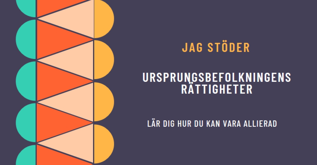 Stöd ursprungsbefolkningars rättigheter blue modern-color-block
