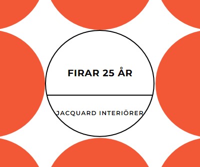 Firar 25 år orange modern-geometric-&-linear