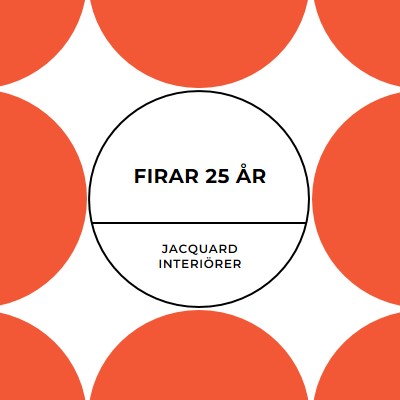 Firar 25 år orange modern-geometric-&-linear